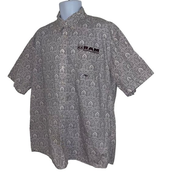 Rare Roper Dodge Ram Rodeo Series Mens Shirt XXL Purple Paisley Button Front - Picture 6 of 11